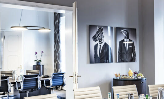 Blick vom Boardroom 1 in den Boardroom 2.