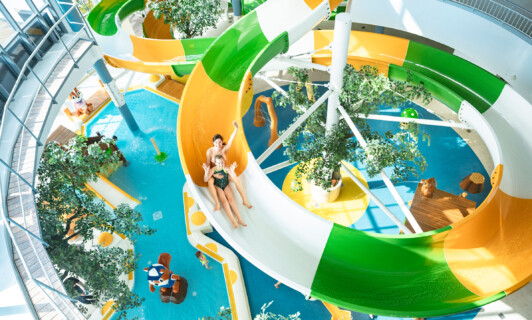Wasserrutsche im Therme & Erlebnisbad Aquafun am Schlosshotel Fleesensee