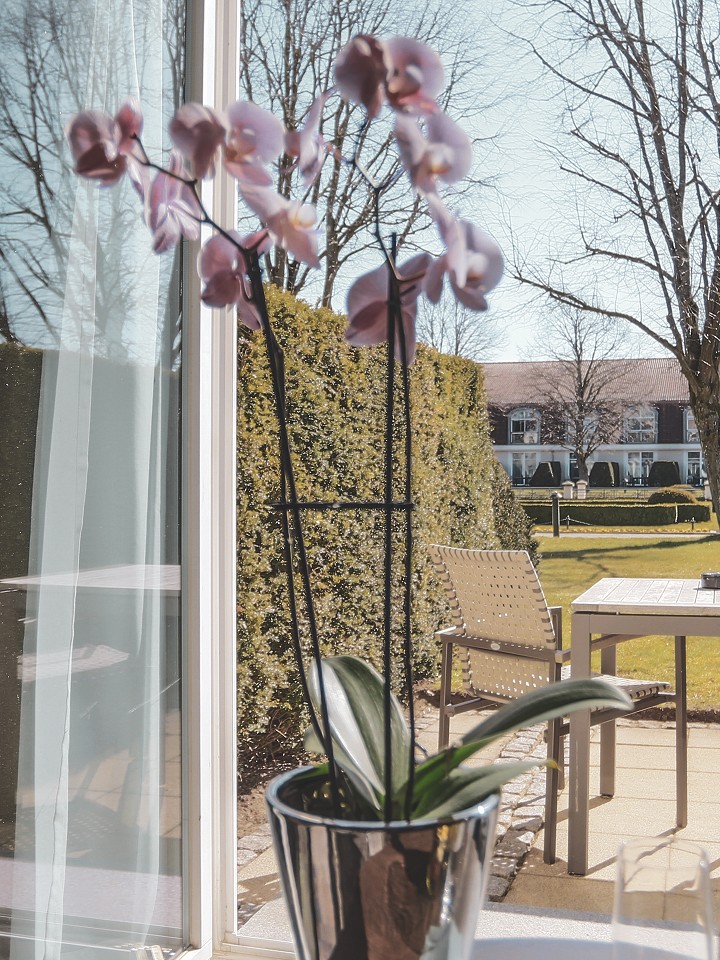 Terrasse in der Deluxe Suite im Schloss Fleesensee.