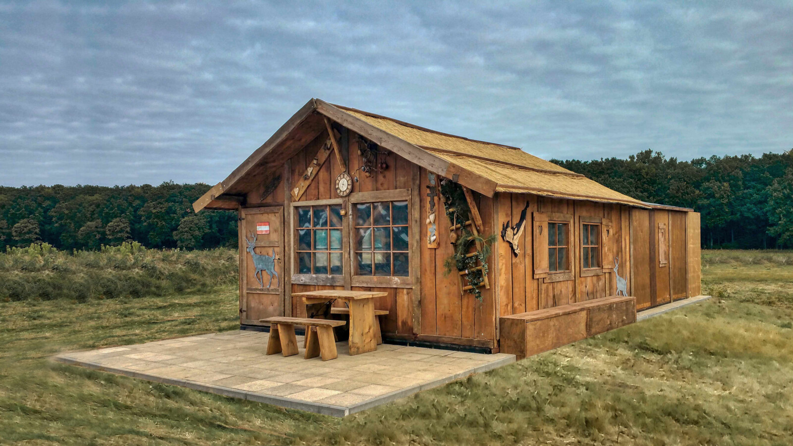 Die Eventlocation Jagdhütte auf der Anlage Golf Fleesensee.