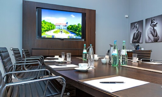 Der Boardroom 1 für Meetings und Tagungen im Schloss Fleesensee.