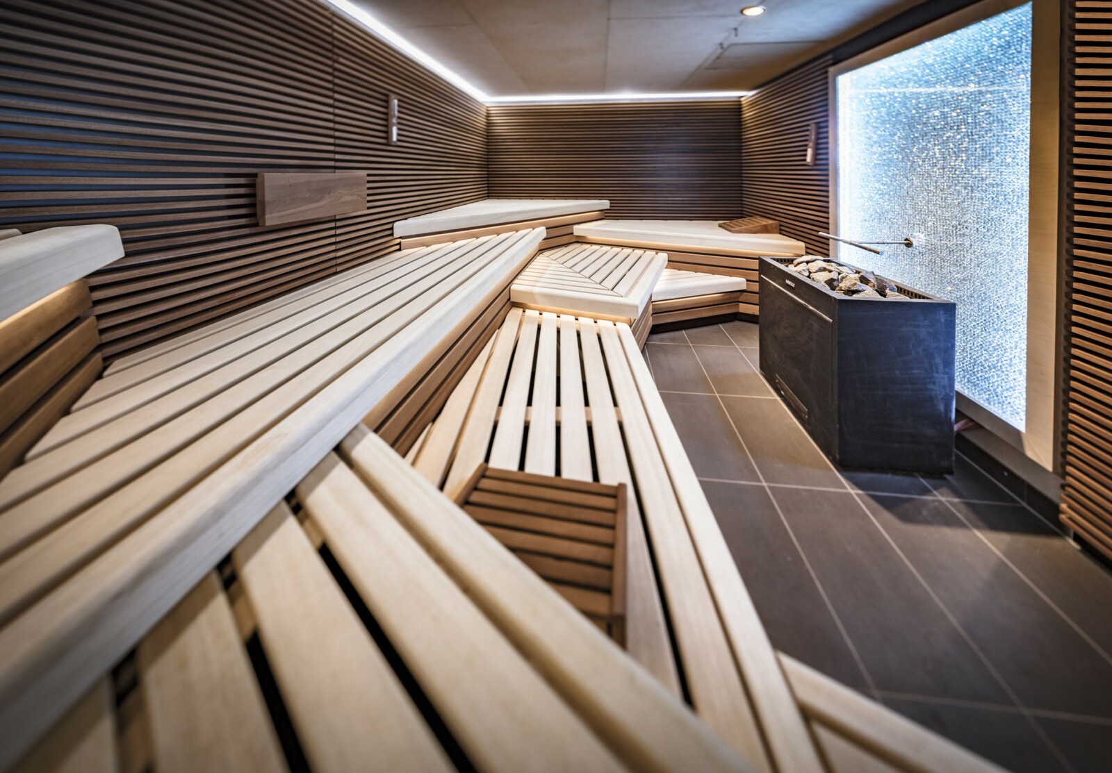 Die Sauna im Schloss Spa.