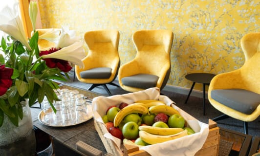Obstkorb im Foyer vom Tagungshotel Mecklenburg Vorpommern