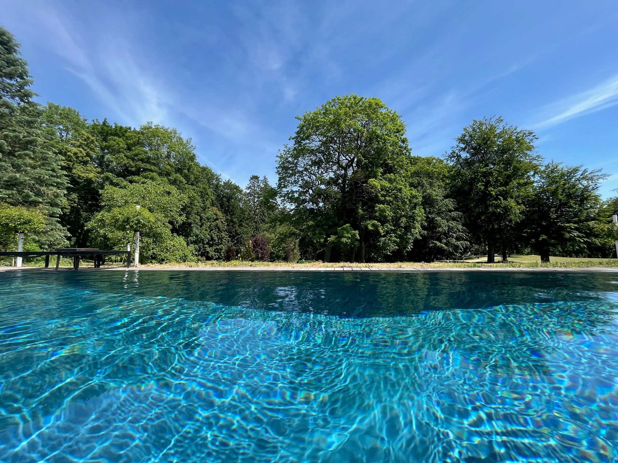 Der Pool des Schloss Fleesensee.