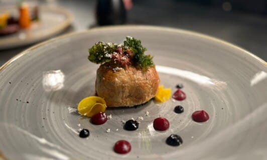 Ein Gourmet-Gericht von der Herbstkarte des Blüchers Restaurants.