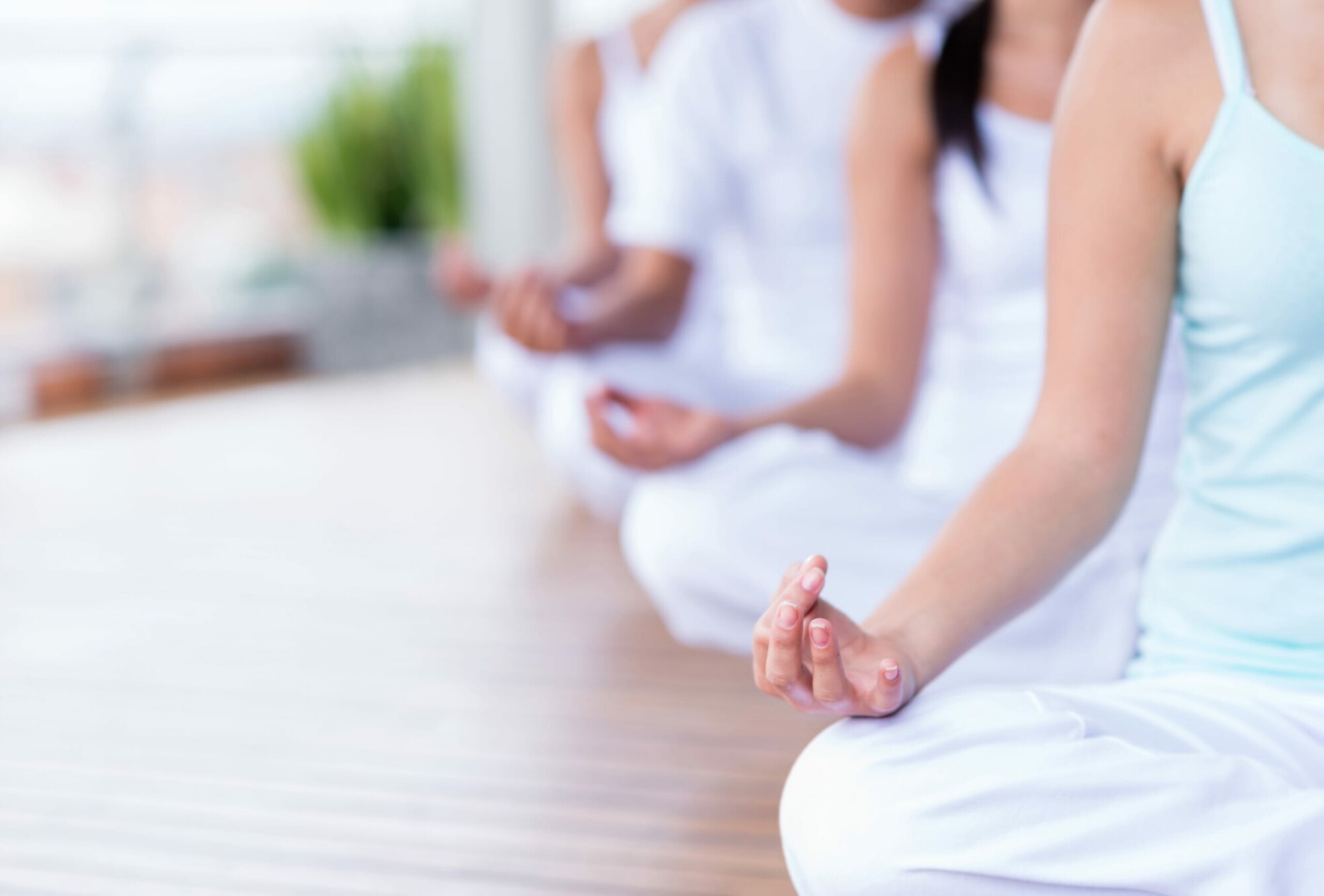 Meditieren beim Yoga Kurs Retreat im Schlosshotel Fleesensee
