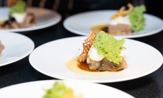 Gourmet Menü beim Flanierball im Schlosshotel Fleesensee